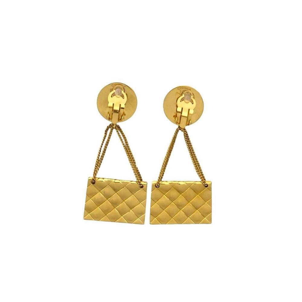 CHANEL Gold Logo Earrings - Picture 4 of 4